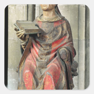 Pegatina Cuadrada Obispo de St Germain de Auxerre