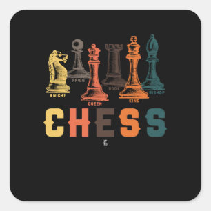 Pegatina Cuadrada Obispo principal Knight Queen rey del empeño del