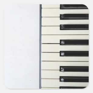 Pegatina Cuadrada Obra de arte de piano asombrosa