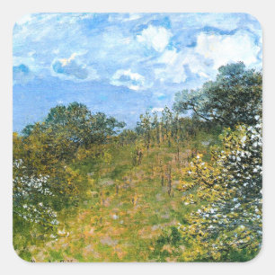 Pegatina Cuadrada Obra de Claude Monet, Primavera,