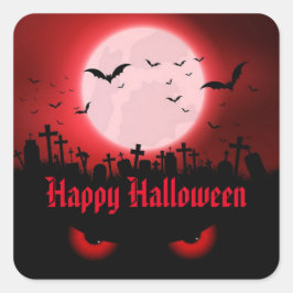 Pegatina Cuadrada Observadores nocturnos oscuros