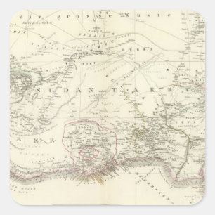 Pegatina Cuadrada Occidente de MittelAfrica - África Central Occiden