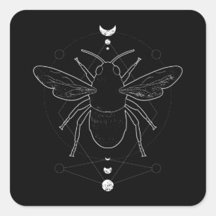 Pegatina Cuadrada Occult Bee