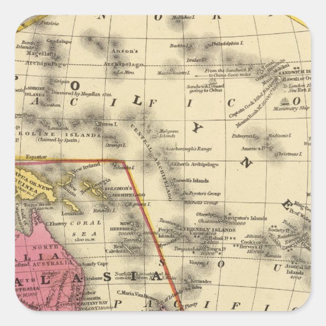 Pegatina Cuadrada Oceanica (Anverso)