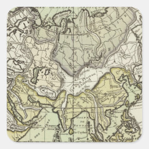 Pegatina Cuadrada Océano Índico