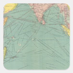 Pegatina Cuadrada Océano Índico 3