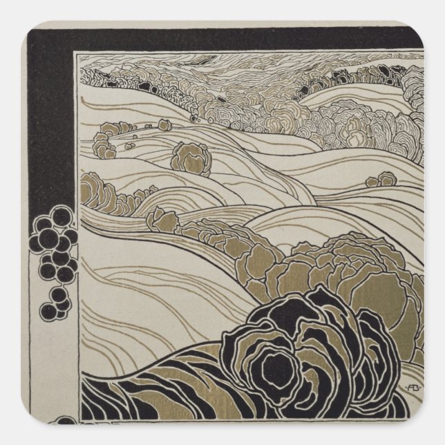 Pegatina Cuadrada Octubre de 1901 (Anverso)