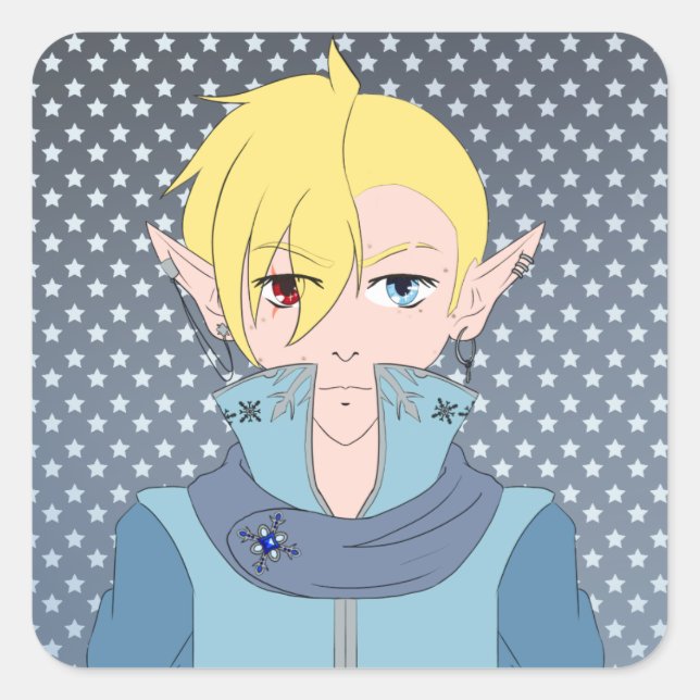 Pegatina Cuadrada Ocular (Anverso)