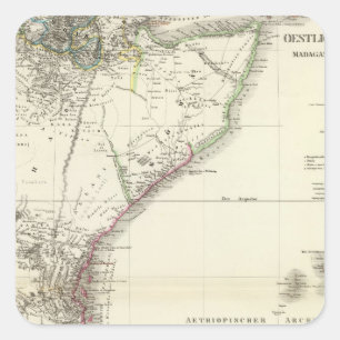 Pegatina Cuadrada Oest HochAfrica - la África del Este