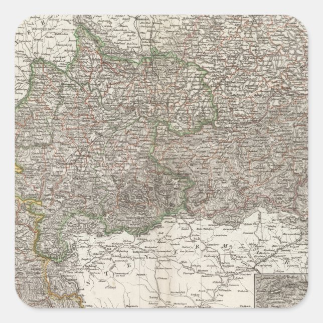 Pegatina Cuadrada Oesterreich - Viena (Anverso)