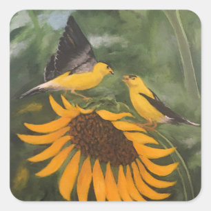 Pegatina Cuadrada Oferta de semillas