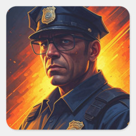 Pegatina Cuadrada Oficial