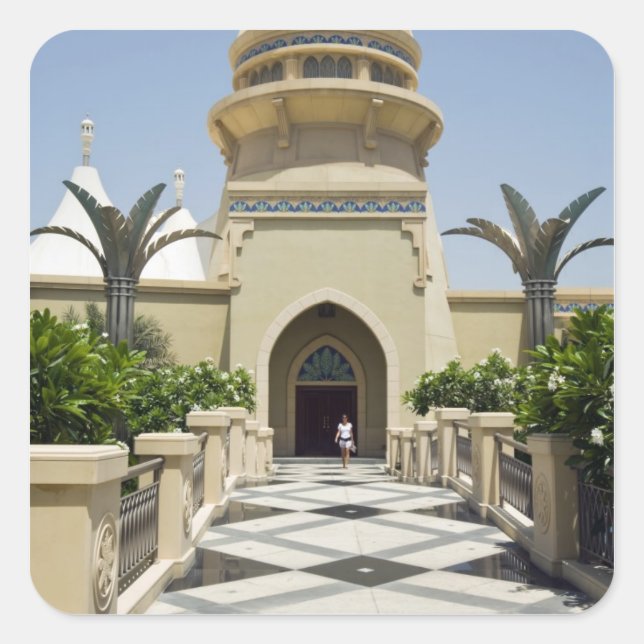 Pegatina Cuadrada Oficina Nakheel, Dubai (Emiratos Árabes Unidos) (Anverso)