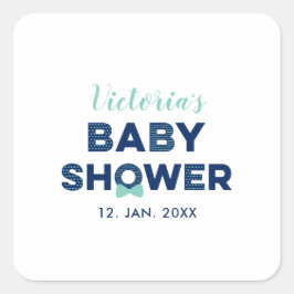 Pegatina Cuadrada Oh Boy Baby Shower | Partido Favor Gracias Pegatin