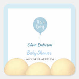 Pegatina Cuadrada ¡Oh chico! El bebé en globo debe