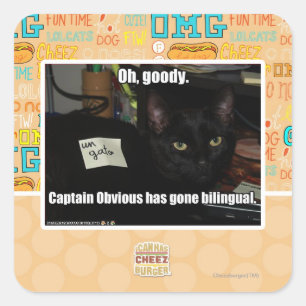 Pegatina Cuadrada Oh, Dios.