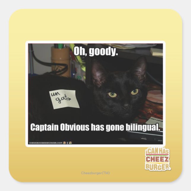 Pegatina Cuadrada Oh, Dios. (Anverso)