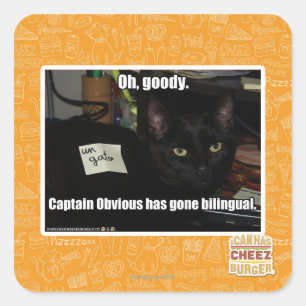 Pegatina Cuadrada Oh, Dios.