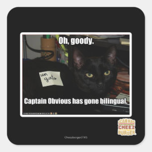 Pegatina Cuadrada Oh, Dios.