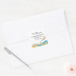 Pegatina Cuadrada ¡Oh, nena, los lugares a los que irás! Dirección