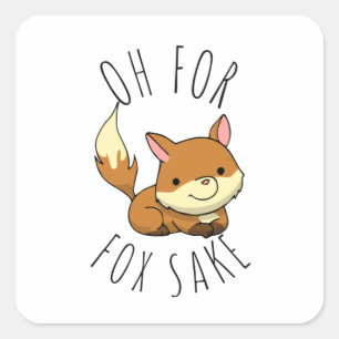 Pegatina Cuadrada Oh por Fox Sake