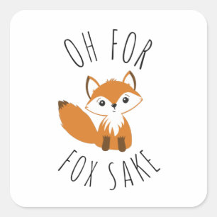 Pegatina Cuadrada Oh por Fox Sake