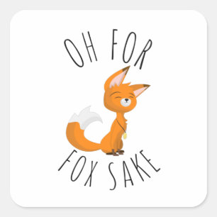 Pegatina Cuadrada Oh por Fox Sake