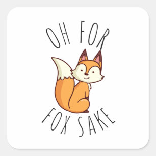 Pegatina Cuadrada Oh por Fox Sake