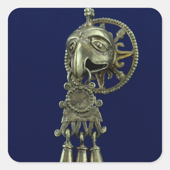 Pegatina Cuadrada Oído de pájaro (Anverso)