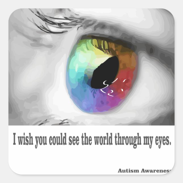 Pegatina Cuadrada Ojalá pudieras ver (Anverso)