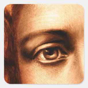 Pegatina Cuadrada Ojo amoroso de Jesucristo