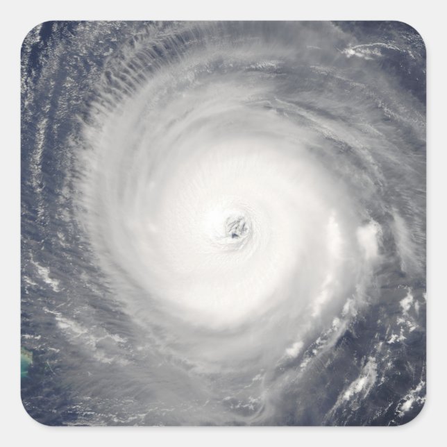 Pegatina Cuadrada Ojo del huracán (Anverso)