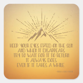 Pegatina Cuadrada Ojos fijos en el sol