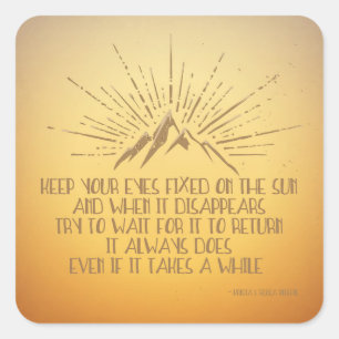 Pegatina Cuadrada Ojos fijos en el sol