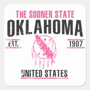 Pegatina Cuadrada Oklahoma