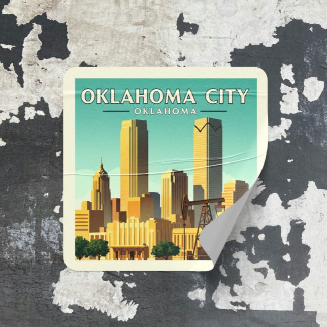 Pegatina Cuadrada Oklahoma City Oklahoma (Subido por el creador)