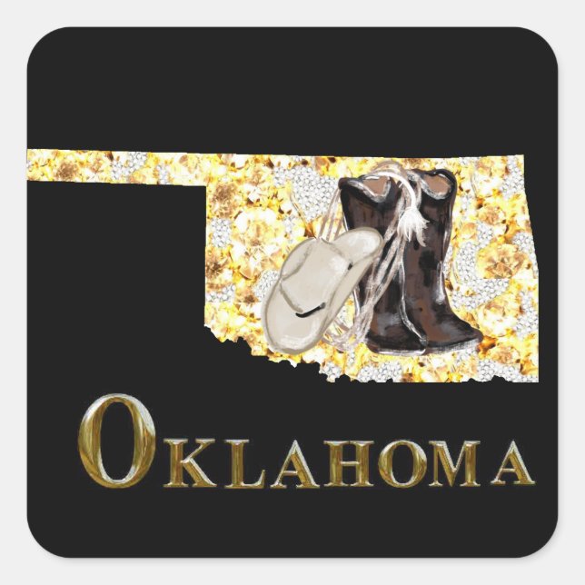 PEGATINA CUADRADA ¡OKLAHOMA SUEÑO! (Anverso)