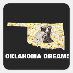 PEGATINA CUADRADA ¡OKLAHOMA SUEÑO!