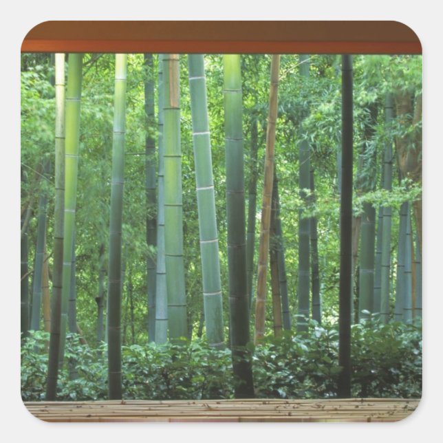 Pegatina Cuadrada Okochi Sanso, Arashiyama, Kyoto, Japón 3 (Anverso)