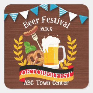 Pegatina Cuadrada Oktoberfest