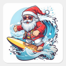 Olas de Navidades de surf de Santa Claus