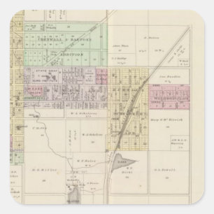 Pegatina Cuadrada Olathe, el condado de Johnson, Kansas