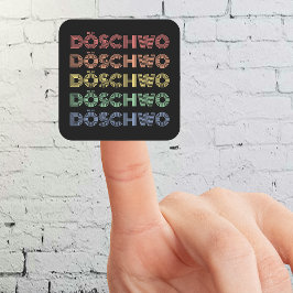 Pegatina Cuadrada Oldtimer 2cv Ente 70er Döschwo