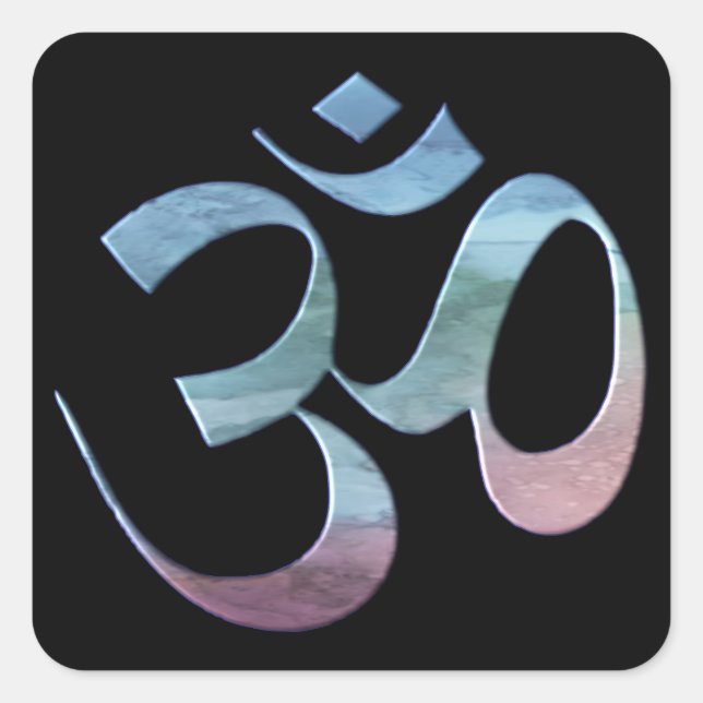 Pegatina Cuadrada Om 1 (Anverso)