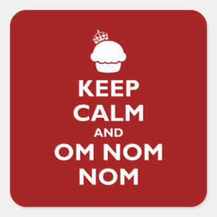 Pegatina Cuadrada Om Nom