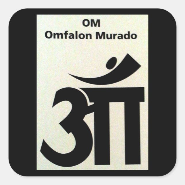 Pegatina Cuadrada OM Omfalon Murado (Anverso)