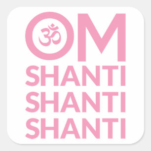 Pegatina Cuadrada Om Shanti