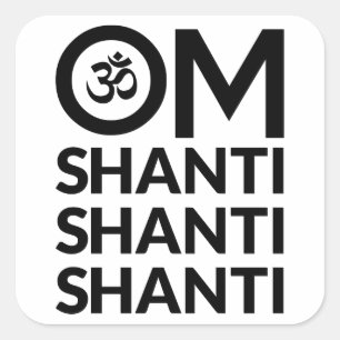 Pegatina Cuadrada Om Shanti