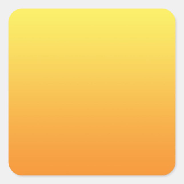Pegatina Cuadrada Ombre amarillo y Naranja (Anverso)