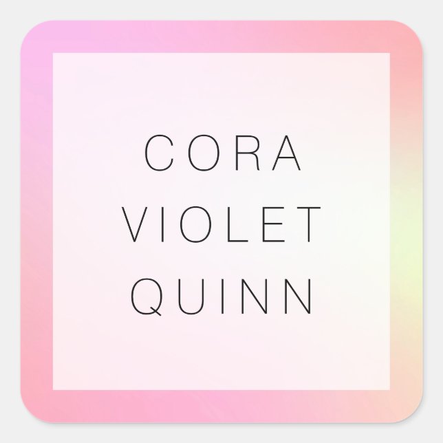 Pegatina Cuadrada Ombre holográfico (Anverso)